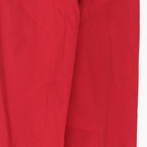 Pieces Womens Red  Cotton Skinny Jeans Size 2XS L30 in Regular Button