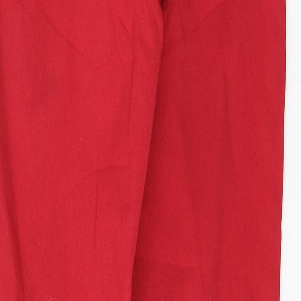 Pieces Womens Red  Cotton Skinny Jeans Size 2XS L30 in Regular Button
