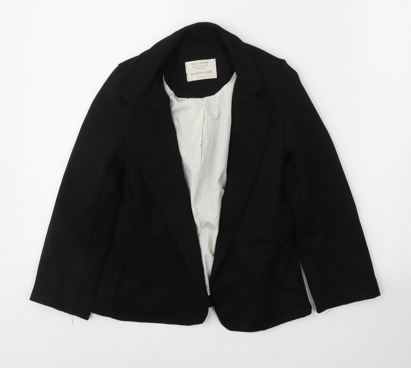 Zara Girls Black   Jacket Blazer Size 5-6 Years