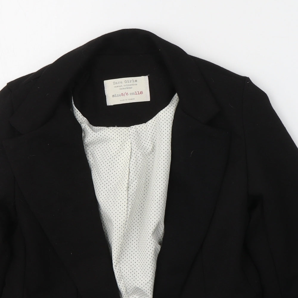 Zara Girls Black   Jacket Blazer Size 5-6 Years