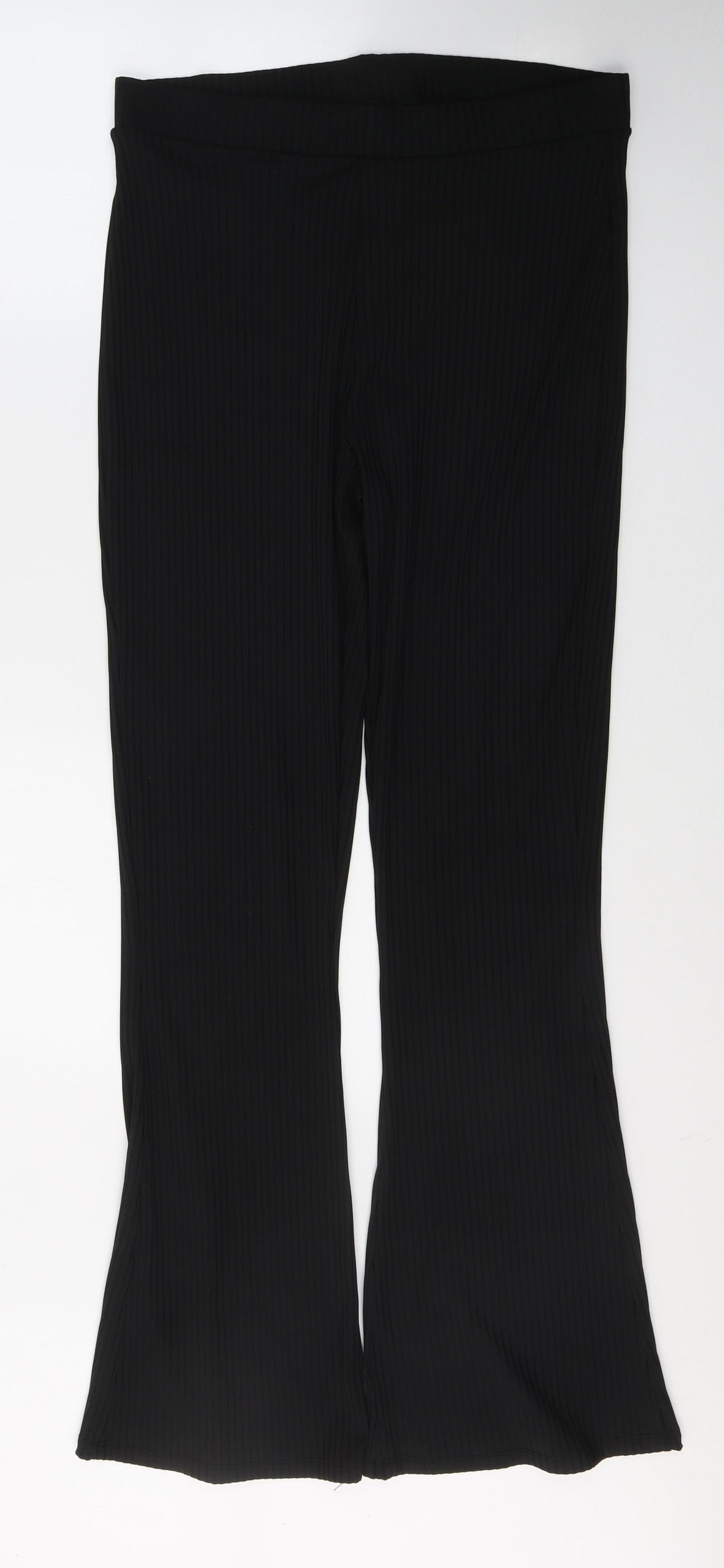 F&F Womens Black  Polyester Trousers  Size 14 L33 in Regular