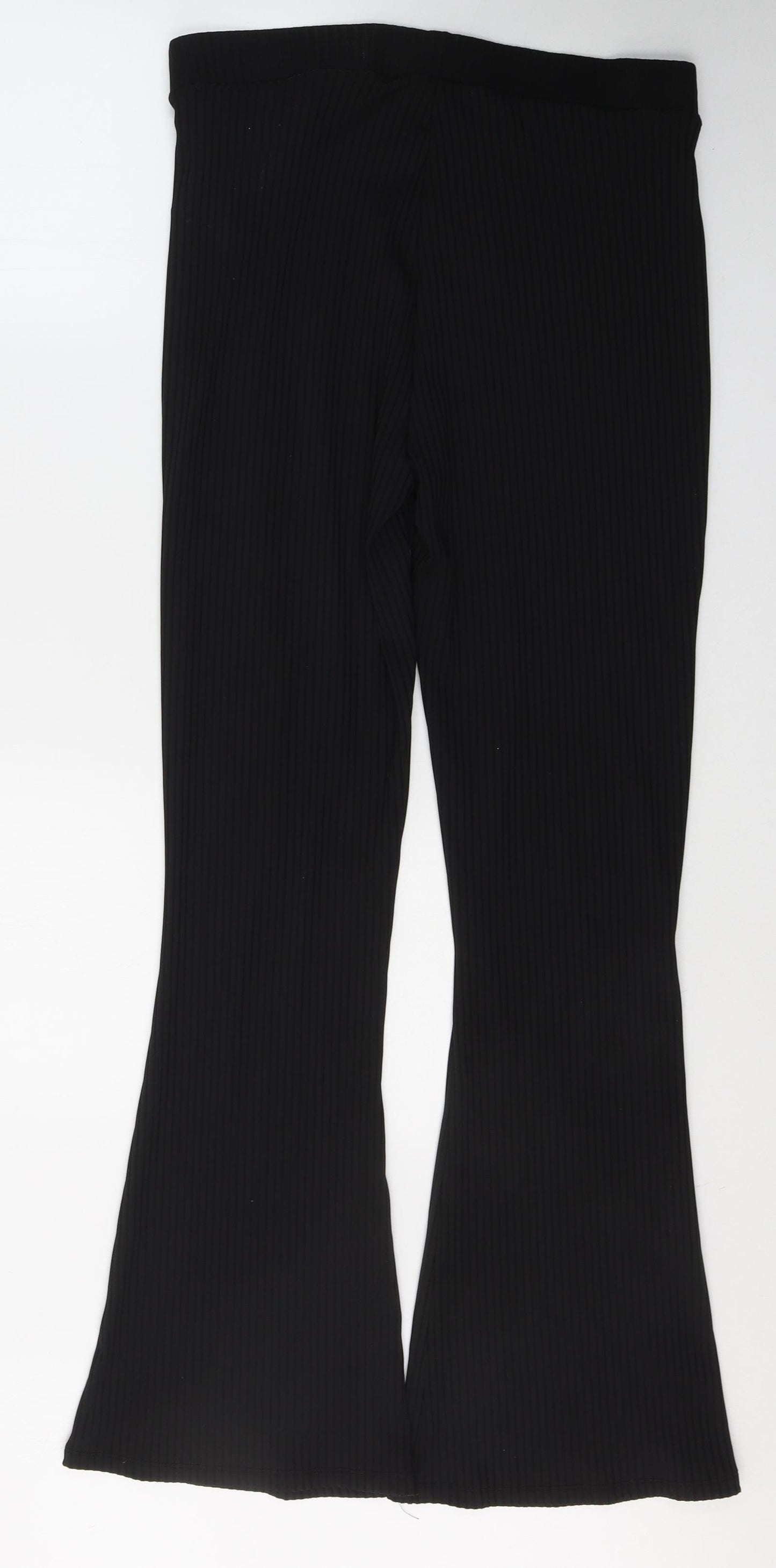 F&F Womens Black  Polyester Trousers  Size 14 L33 in Regular