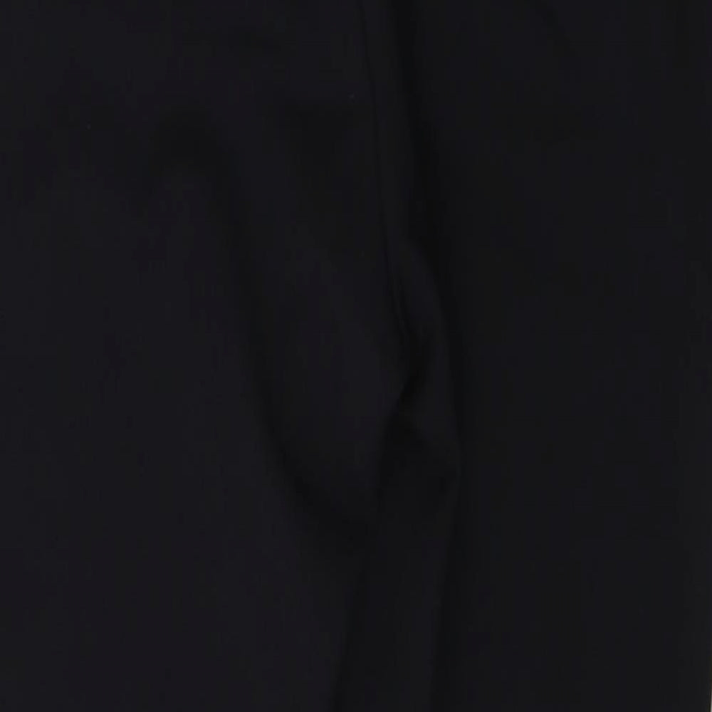 NEXT Womens Black  Cotton Trousers  Size 14 L28 in Regular Button
