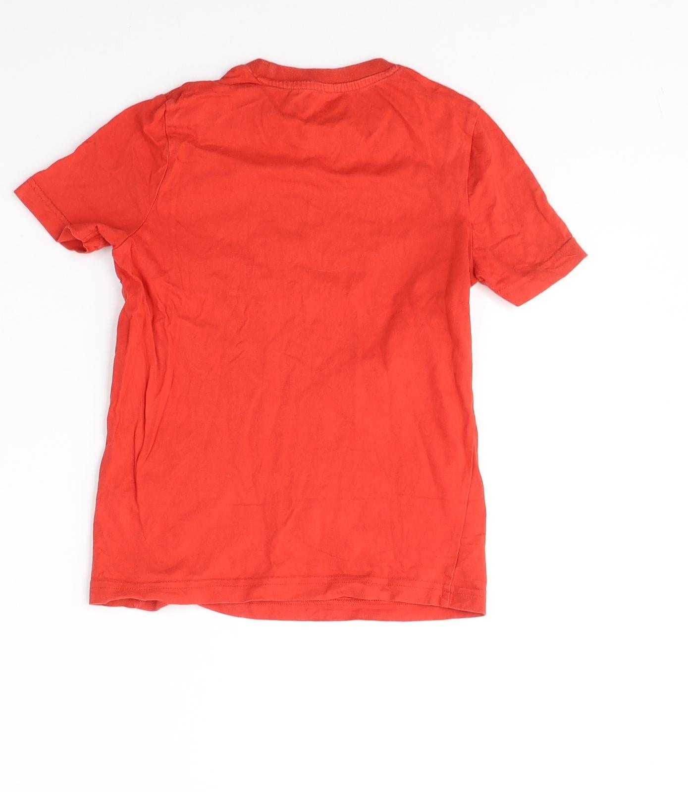 F&F Boys Red  Cotton Basic T-Shirt Size 5-6 Years Round Neck Pullover - Keep it Real