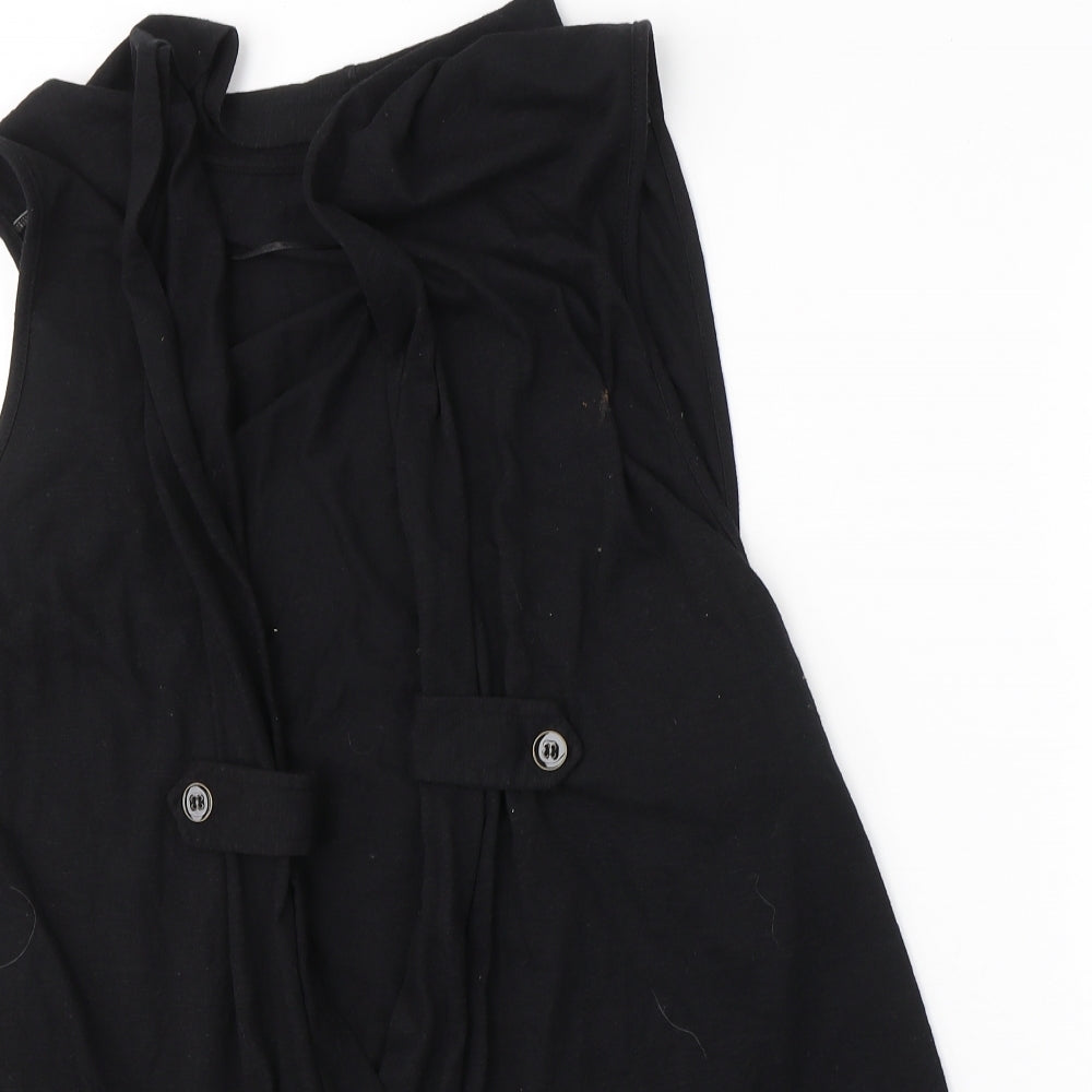 George Womens Black  Polyester Kimono Tank Size 22 V-Neck