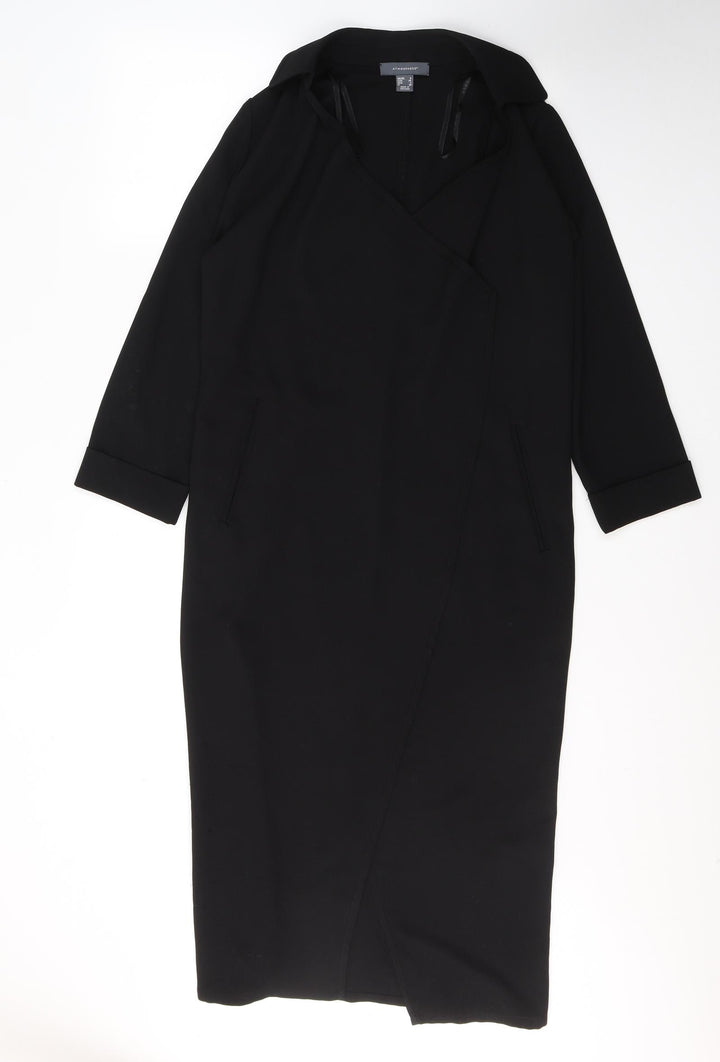 Atmosphere Womens Black V-Neck  Polyester Cardigan Jumper Size 8