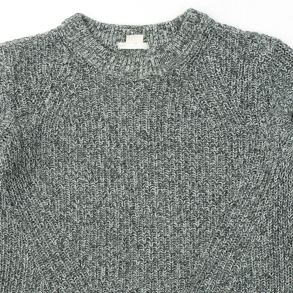 H&M Womens Green Round Neck  Acrylic Pullover Jumper Size M