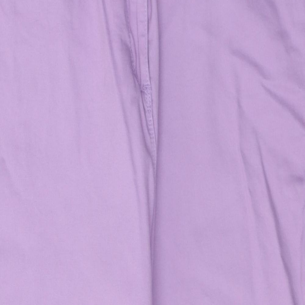 Bonmarché Womens Purple  Cotton Cropped Jeans Size 14 L20 in Regular Button