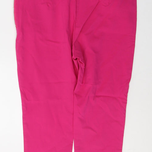Klass Womens Pink  Viscose Cropped Jeans Size 14 L20 in Regular Zip