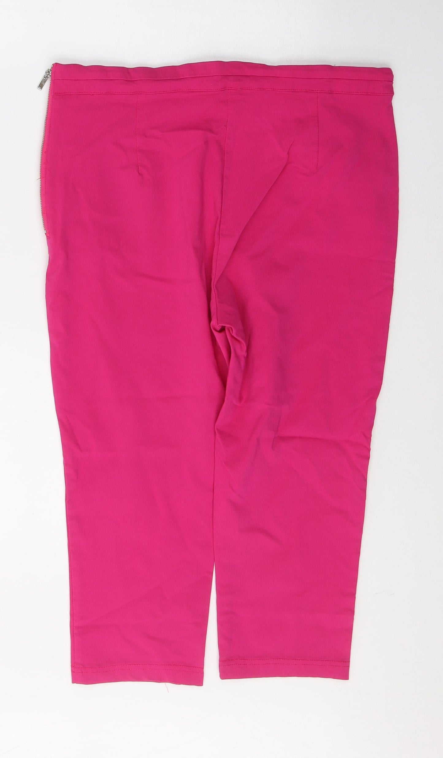 Klass Womens Pink  Viscose Cropped Jeans Size 14 L20 in Regular Zip