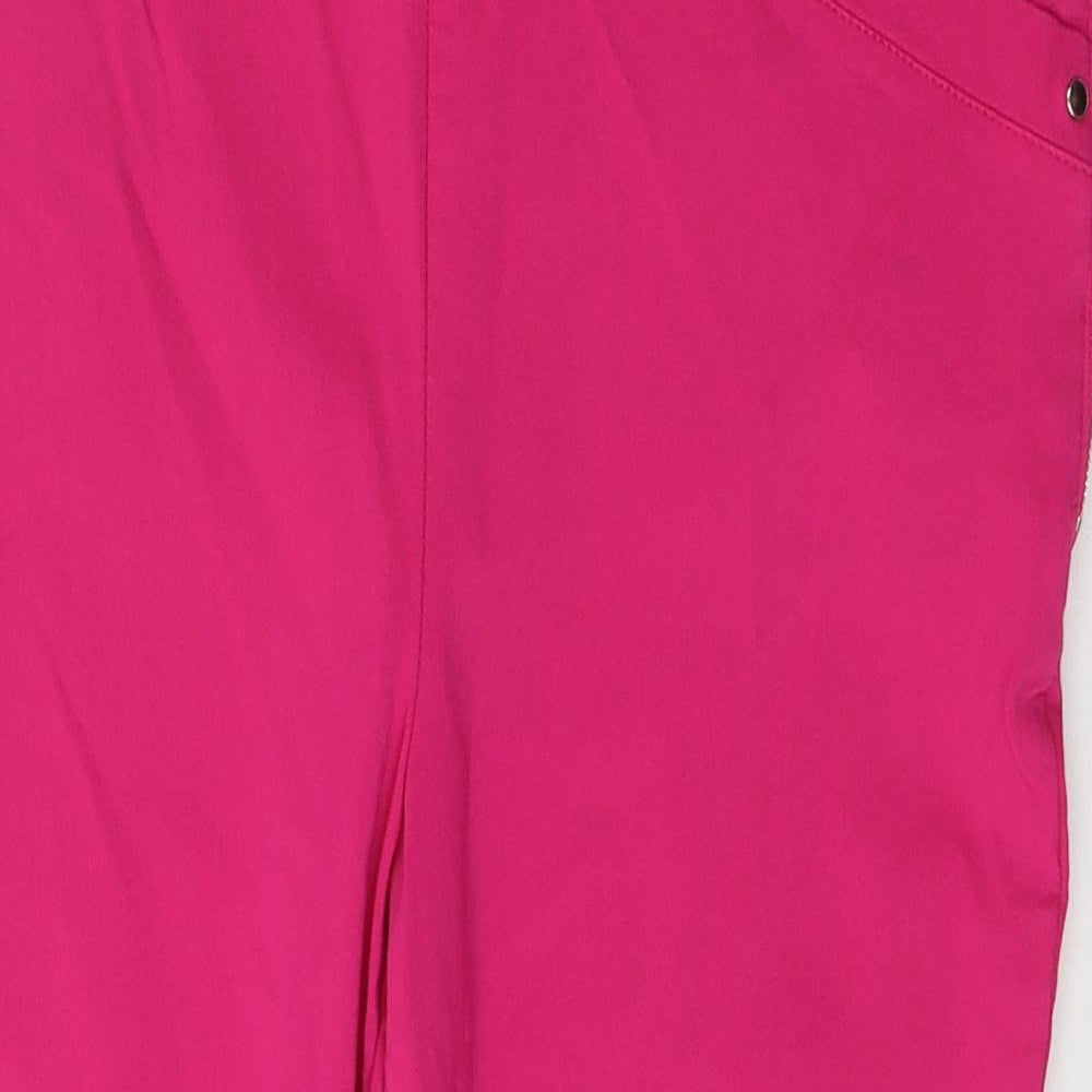 Klass Womens Pink  Viscose Cropped Jeans Size 14 L20 in Regular Zip
