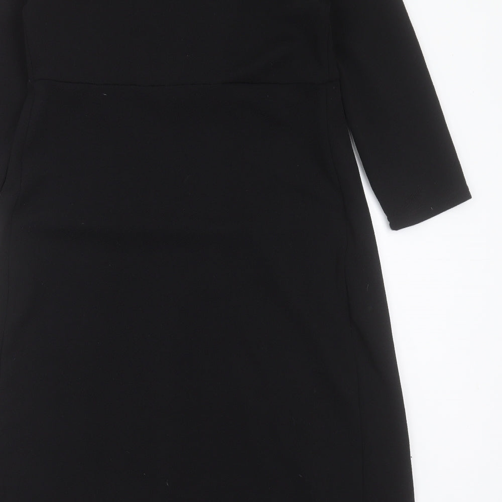 New Look Womens Black  Polyester A-Line  Size 12  V-Neck Pullover