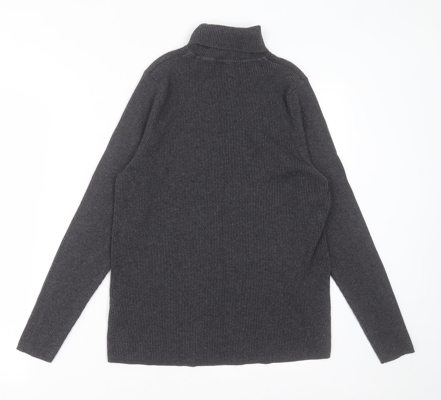 Marks and Spencer Womens Grey Roll Neck  Viscose Pullover Jumper Size 20