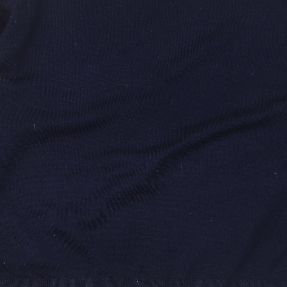 Marks and Spencer Womens Blue Crew Neck  Acrylic Pullover Jumper Size M
