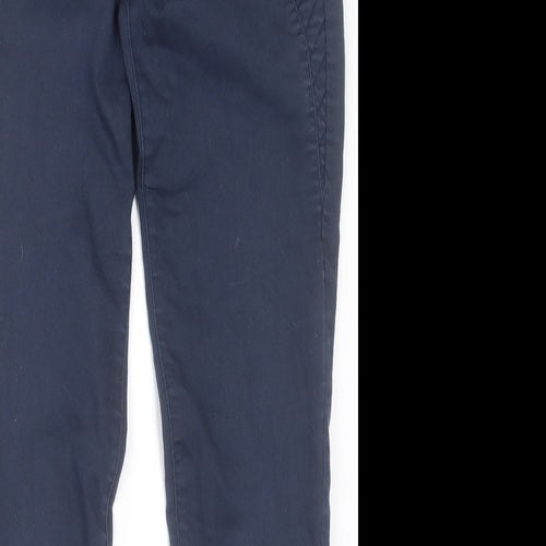 Zara Womens Blue  Cotton Skinny Jeans Size 10 L28 in Regular Button