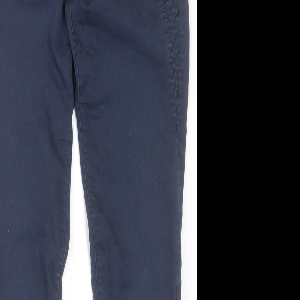 Zara Womens Blue  Cotton Skinny Jeans Size 10 L28 in Regular Button