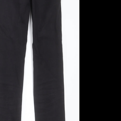 New Look Womens Black  Cotton Skinny Jeans Size 8 L28 in Regular Button