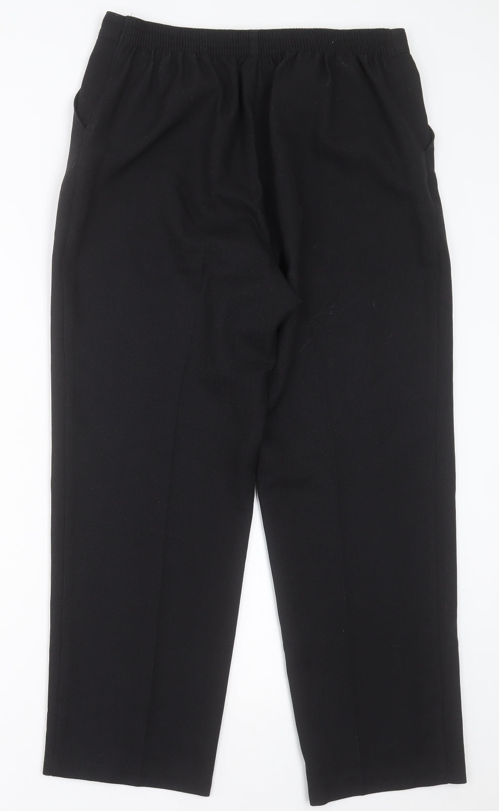 Marks and Spencer Womens Black  Polyester Trousers  Size 14 L27 in Regular