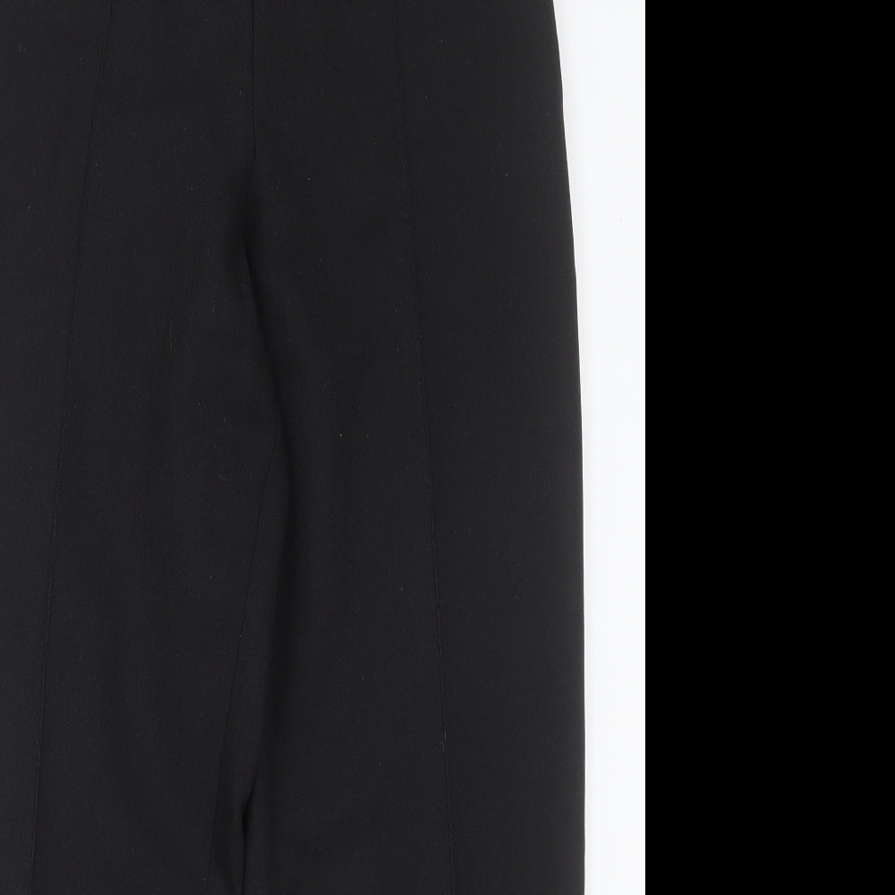Marks and Spencer Womens Black  Polyester Trousers  Size 14 L27 in Regular