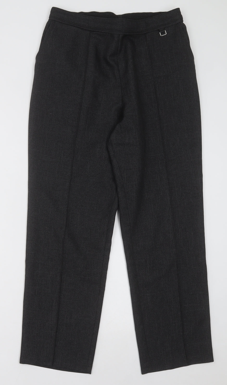 Marks and Spencer Womens Grey  Polyester Trousers  Size 12 L27 in Regular