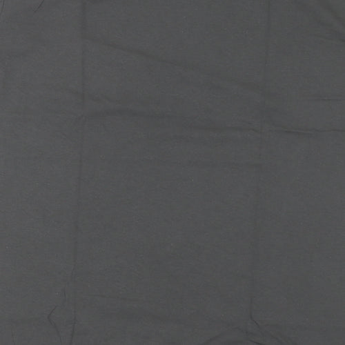 Fruit of the Loom Mens Grey  Cotton  T-Shirt Size L Crew Neck  - The Signature Works