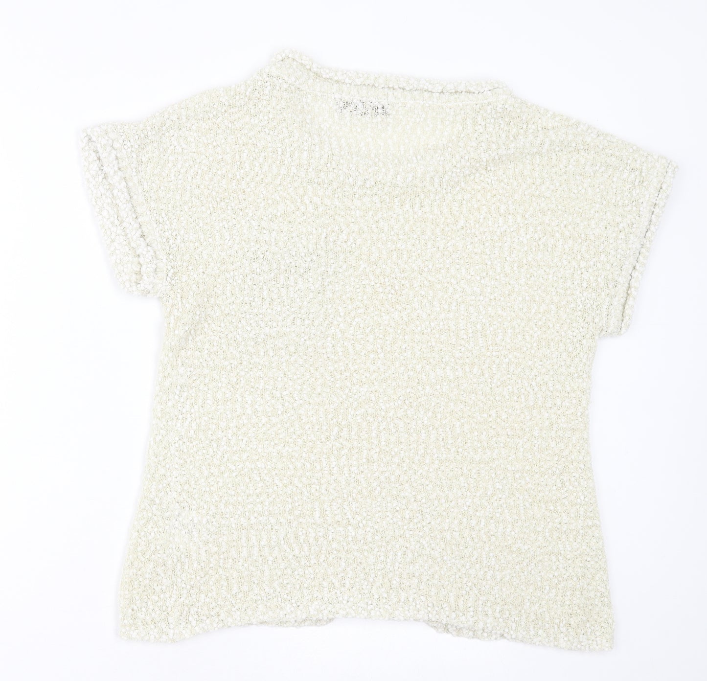 originals Womens Ivory  Polyester Basic T-Shirt Size M Crew Neck
