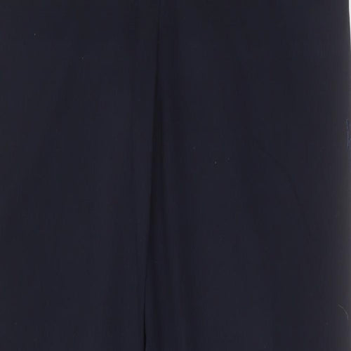David luke Mens Blue  Polyester Trousers  Size 29 in L31 in Regular Hook & Eye