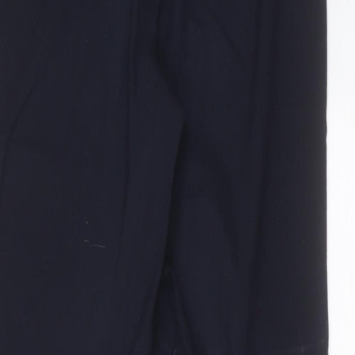 David luke Mens Blue  Polyester Trousers  Size 29 in L31 in Regular Hook & Eye