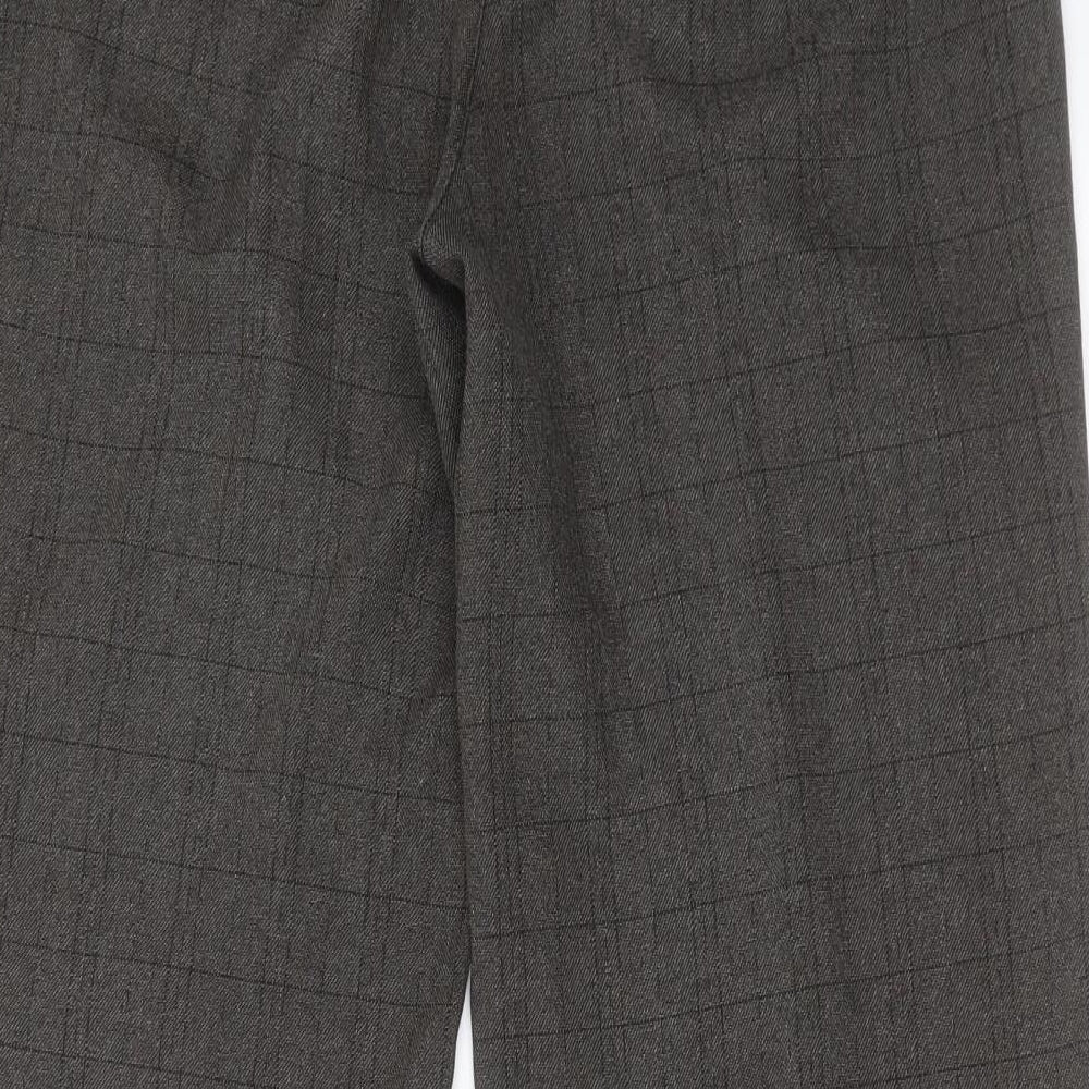 NEXT Womens Brown  Polyester Trousers  Size 14 L29 in Regular Hook & Eye
