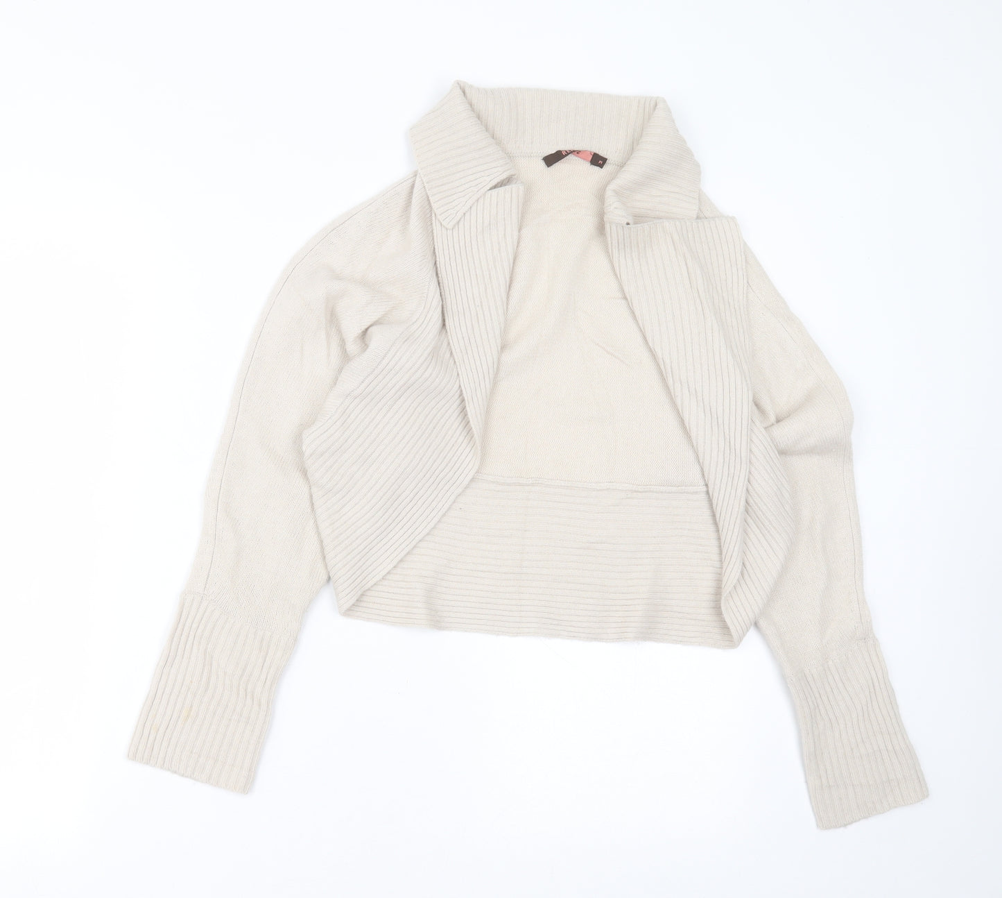 Reiss Womens Beige V-Neck  Viscose Cardigan Jumper Size M