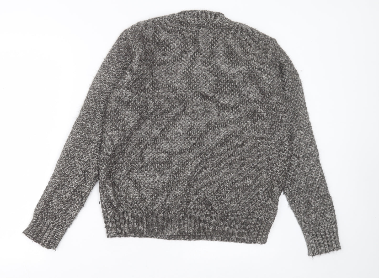 Cedar Wood State Mens Grey Crew Neck  Cotton Pullover Jumper Size M