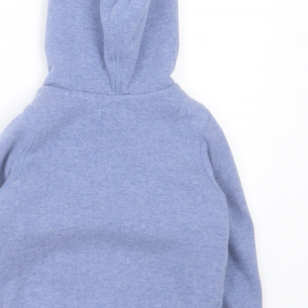 Gap Girls Blue  Cotton Full Zip Hoodie Size 3 Years  Zip