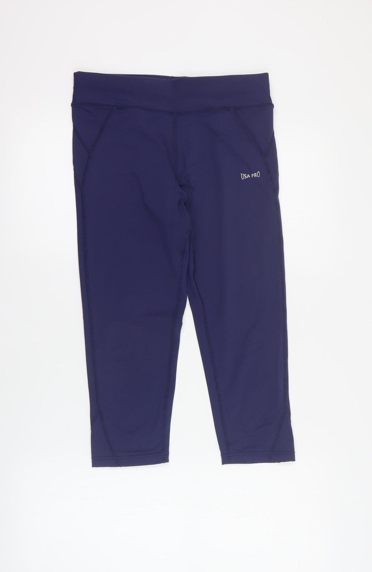 USA Pro Womens Purple  Nylon Capri Leggings Size 10 L19 in Regular Pullover