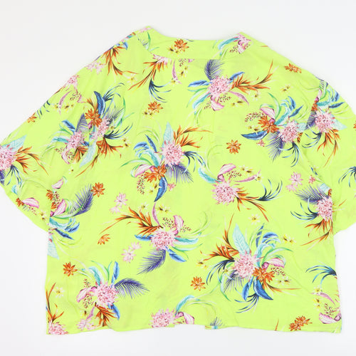 Peacocks Womens Yellow Floral  Jacket  Size M