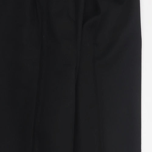 Slimma Womens Black  Polyester Carrot Trousers Size 20 L31 in Regular Zip