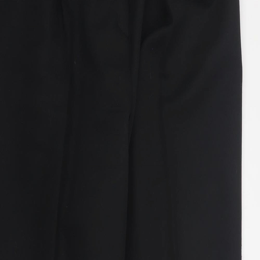 Slimma Womens Black  Polyester Carrot Trousers Size 20 L31 in Regular Zip