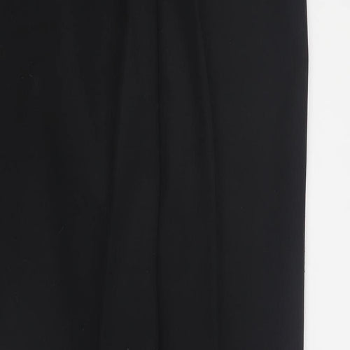 Slimma Womens Black  Polyester Carrot Trousers Size 20 L31 in Regular Zip