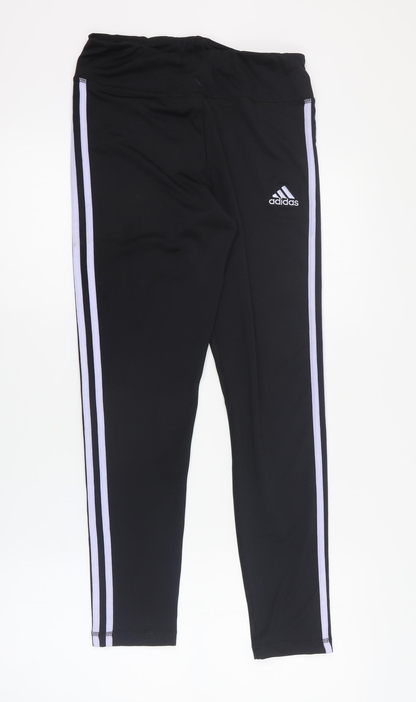 adidas Womens Black  Cotton Capri Leggings Size XL L28 in Regular Pullover