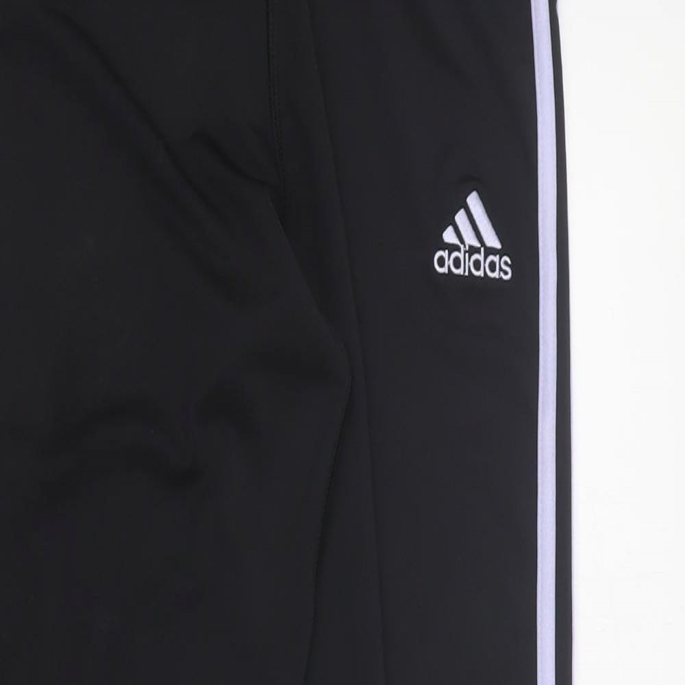 adidas Womens Black  Cotton Capri Leggings Size XL L28 in Regular Pullover