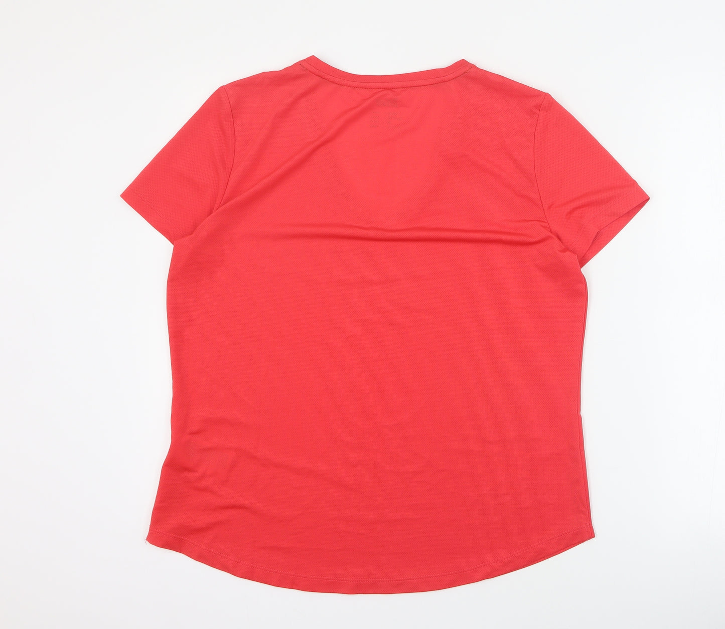 Crivit Womens Red  Polyester Basic T-Shirt Size L V-Neck Pullover