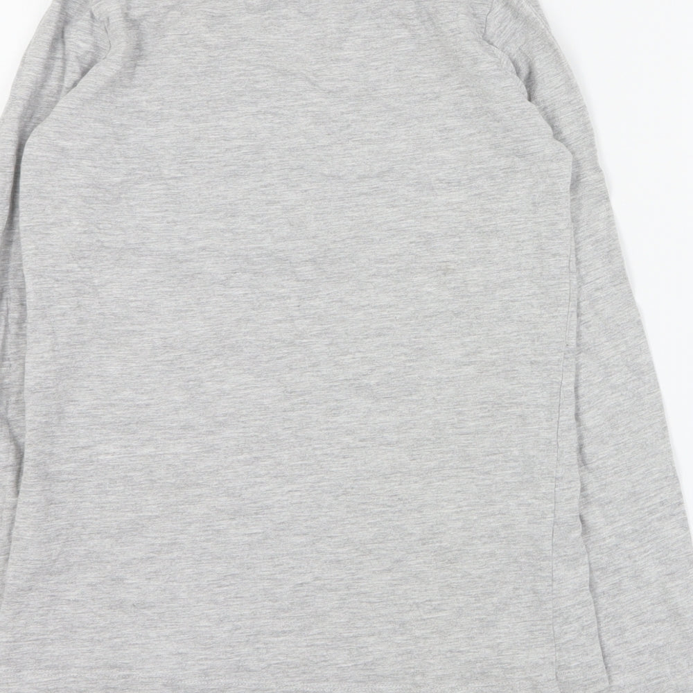 Primark Girls Grey  Cotton Basic T-Shirt Size 11-12 Years Round Neck Pullover