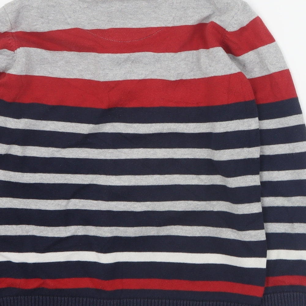 Palomino Boys Red Henley Striped 100% Cotton Pullover Jumper Size 7 Years  Pullover