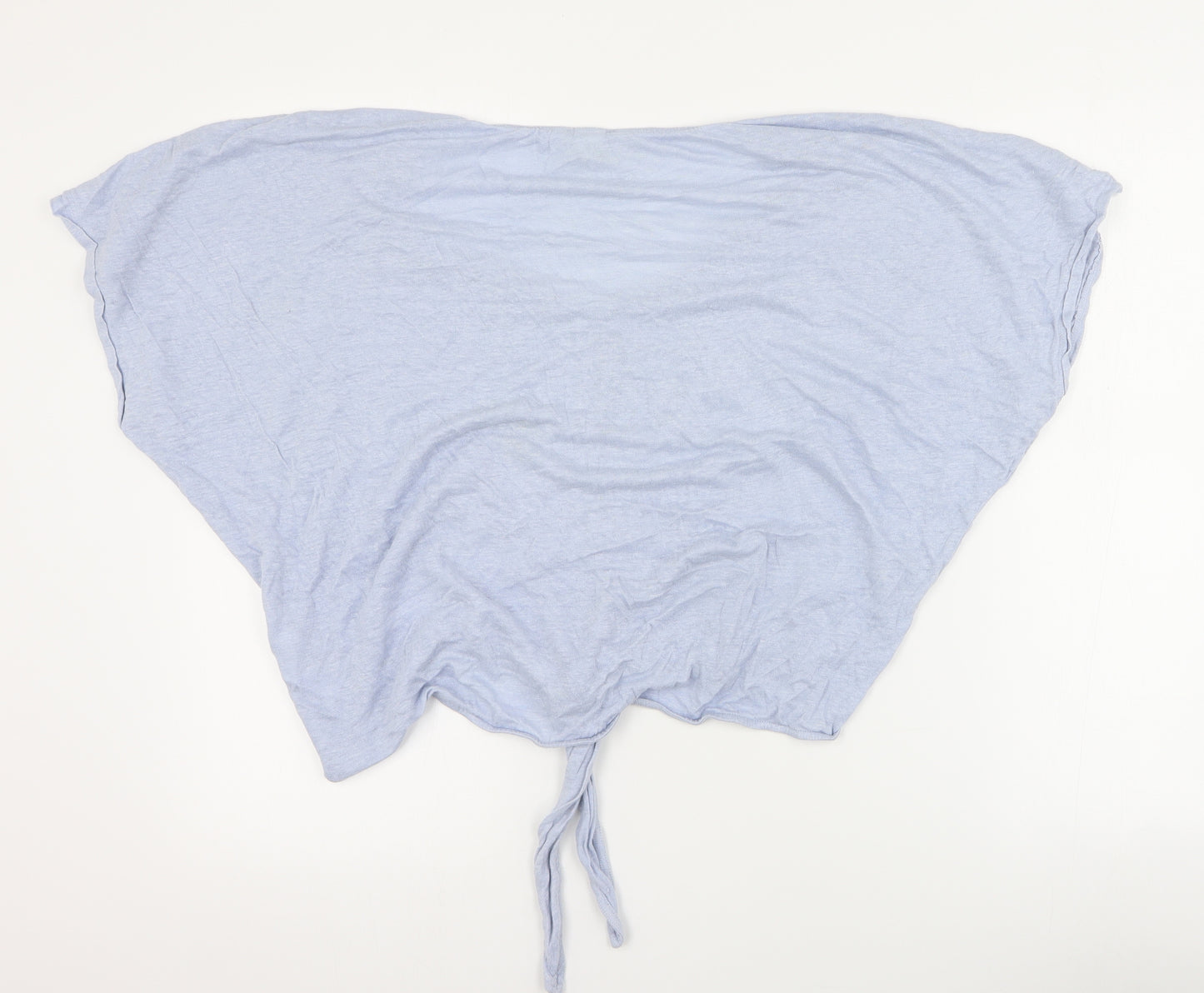 H&M Womens Blue  Linen Basic T-Shirt Size L V-Neck