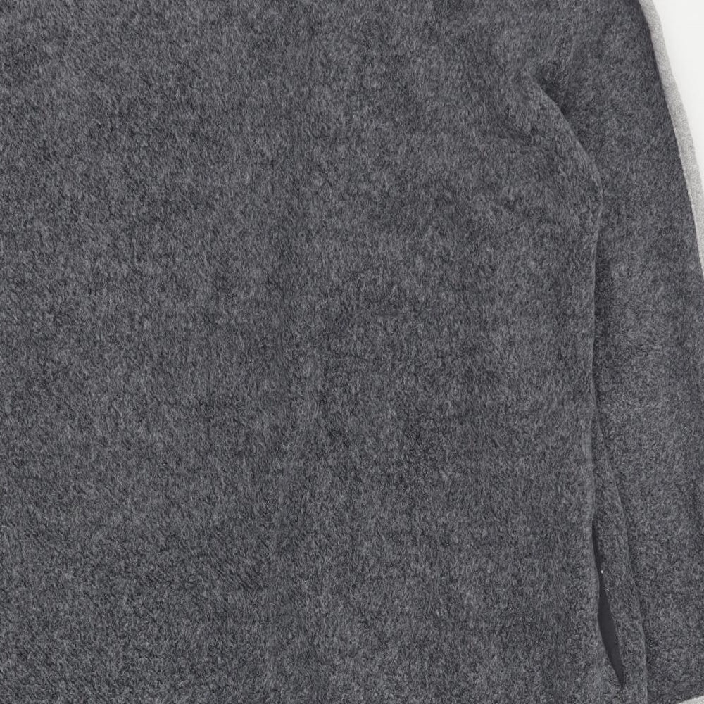 Zara Womens Grey V-Neck  Cotton Cardigan Jumper Size M