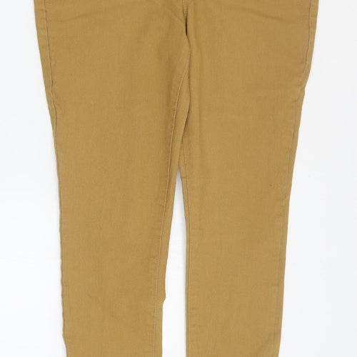Pep & Co Womens Brown  Cotton Jegging Trousers Size 12 L27 in Regular
