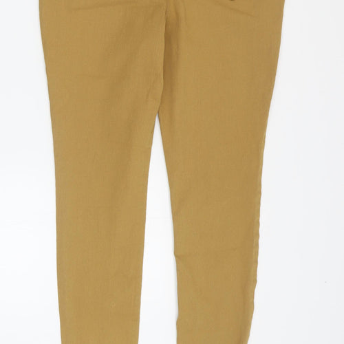 Pep & Co Womens Brown  Cotton Jegging Trousers Size 12 L27 in Regular
