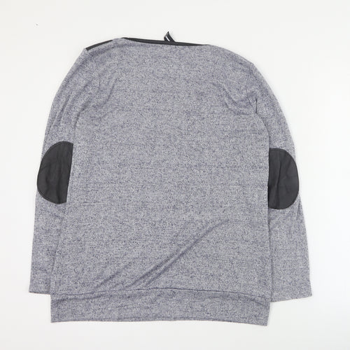 Izabel Womens Grey Round Neck  Viscose Pullover Jumper Size 10