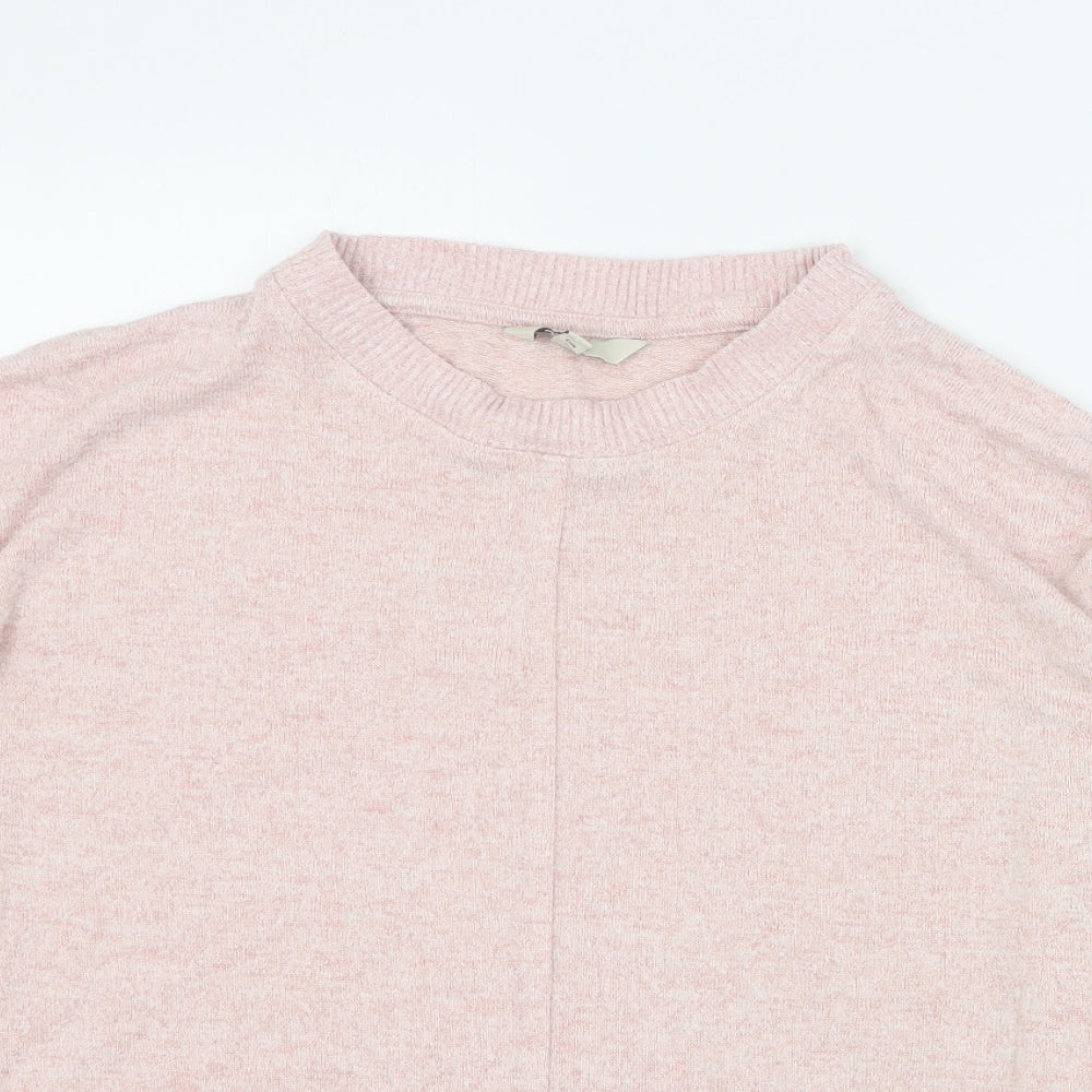NEXT Womens Pink Round Neck  Viscose Pullover Jumper Size 12