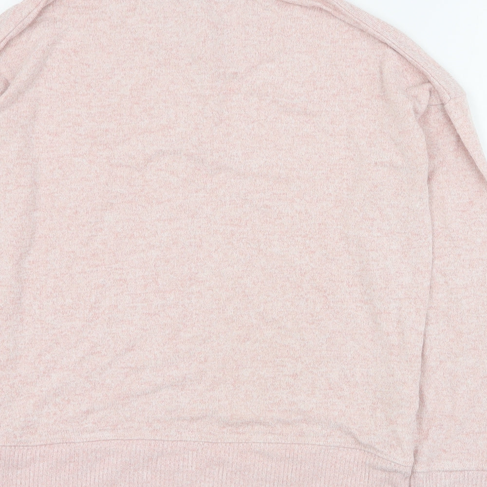 NEXT Womens Pink Round Neck  Viscose Pullover Jumper Size 12