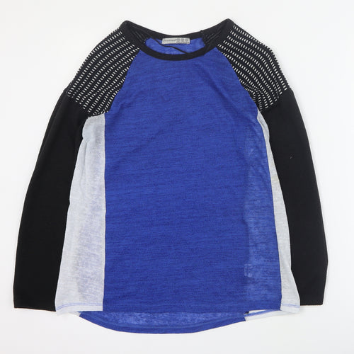 Primark Womens Blue Round Neck  Polyester Pullover Jumper Size 10